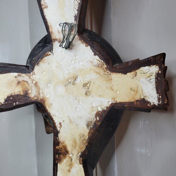 Vintage Crucifix Jesus Bust Cross Christianity Religious 1970s Decor Stunning - Picture 5 of 8